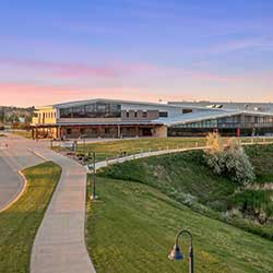 campus at sunset