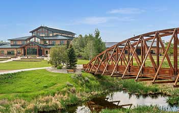 bridge and a building